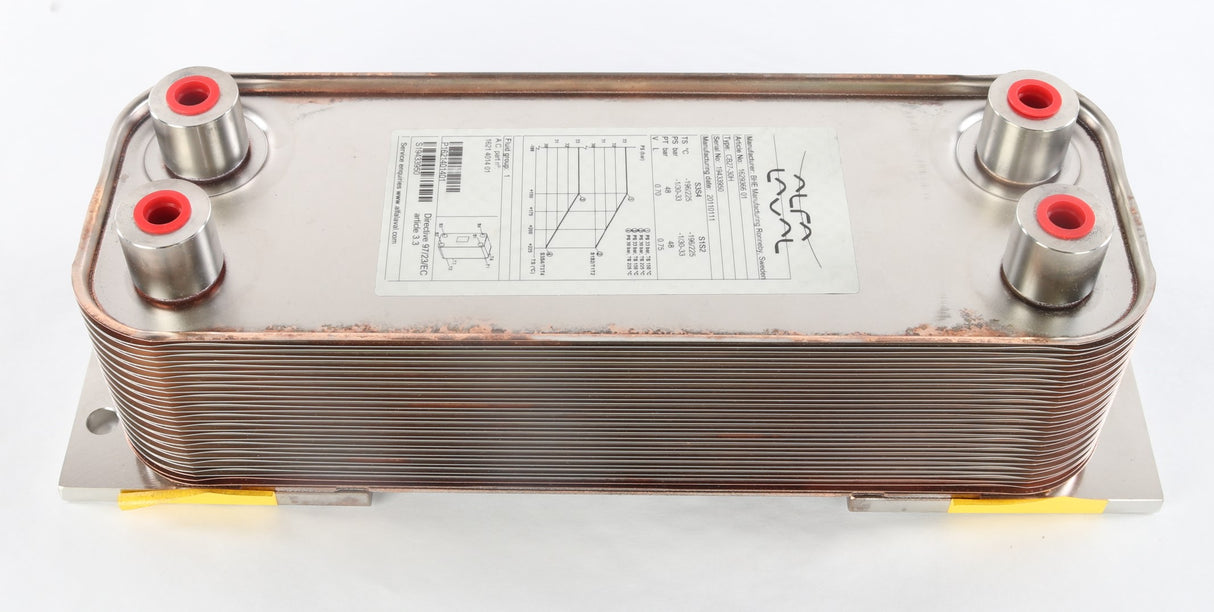 BHE MANUFACTURING ­-­ CB27-30H ­-­ 13.75 in x4.25 in x4 in HEAT EXCHANGER BRAZED