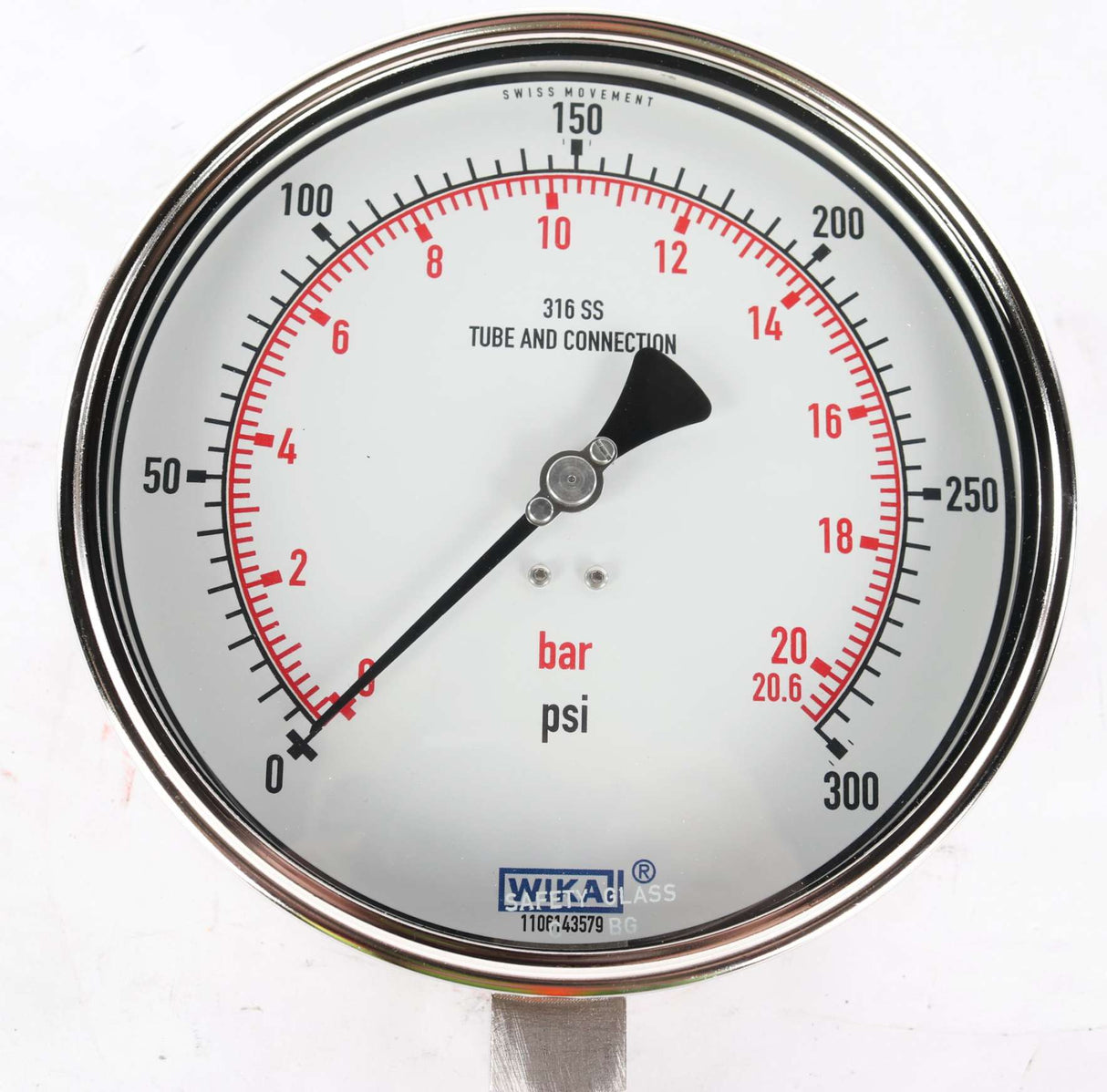 WIKA ­-­ 4213999 ­-­ PRESSURE GAUGE - 0-300PSI 6in DIA