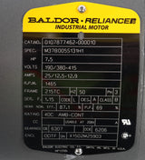 BALDOR  ­-­ 0107950550-000010 ­-­ ELECTRIC MOTOR 7.5HP 190/380-415V 50Hz 215TC