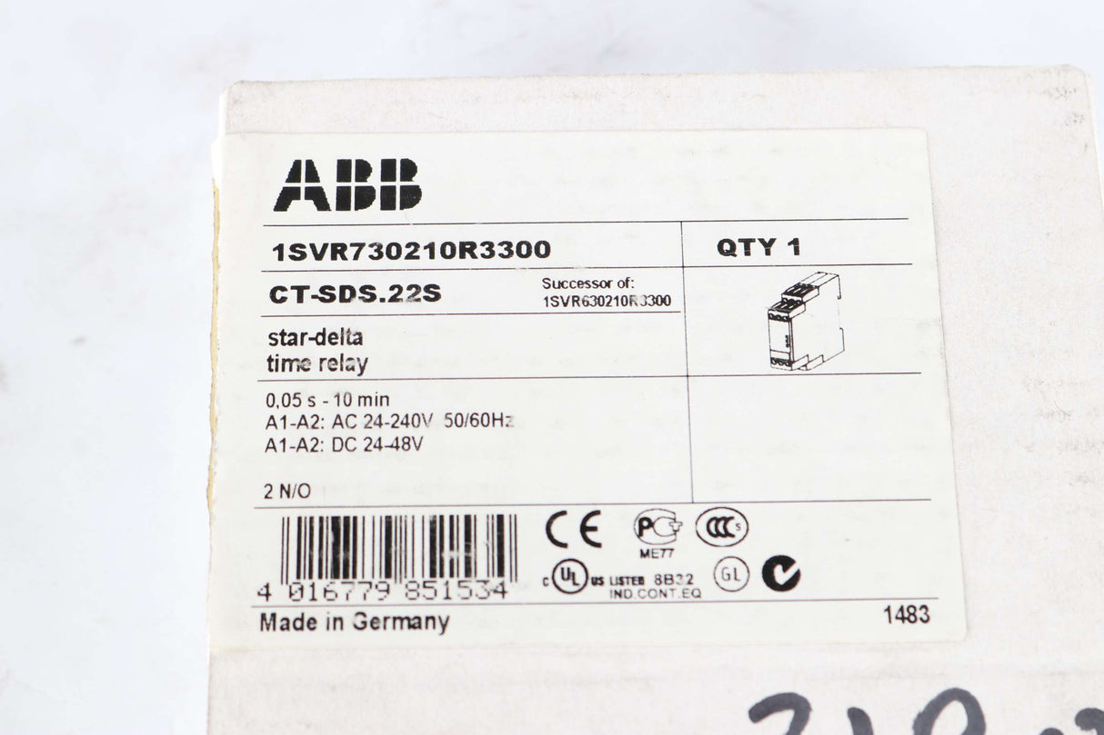 GE ­-­ CT-SDS.22S ­-­ STAR-DELTA TIME RELAY