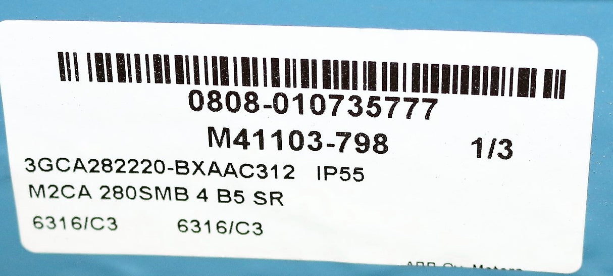 BALDOR  ­-­ 3GCA282220-BXAAC312002 ­-­ MOTOR 90KW 440V/60HZ IP55 4P