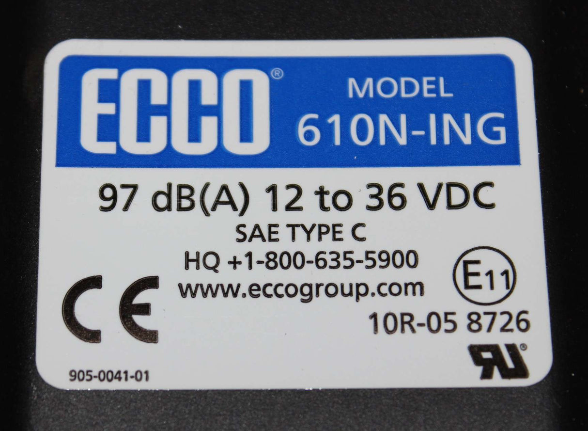 ECCO ­-­ 610-ING ­-­ BACK-UP ALARM