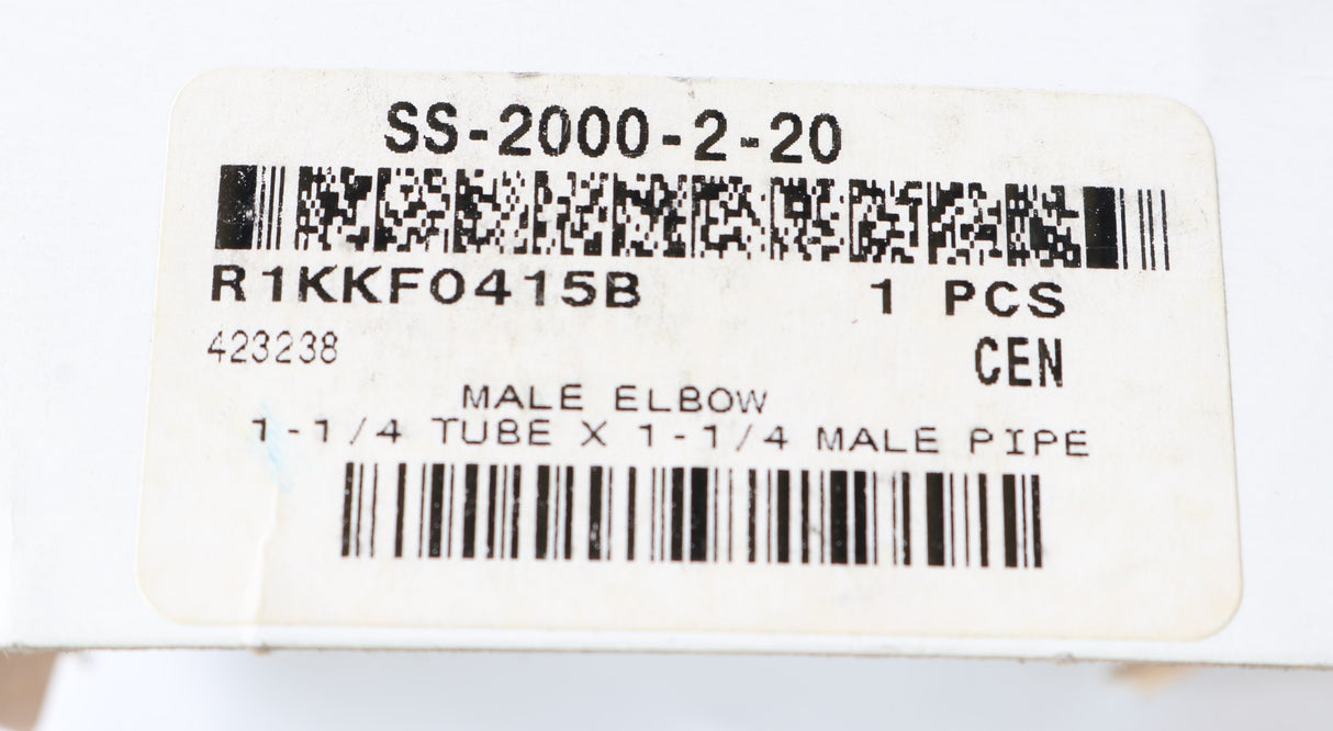 SWAGELOK ­-­ SS-2000-2-20 ­-­ FITTING ELBOW 1-1/4in S.S.