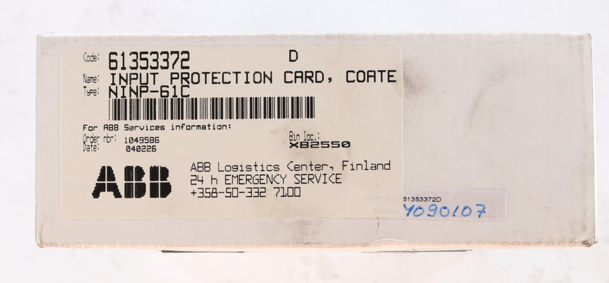 ATLAS COPCO POWER AND COMPRESSOR TECHNIQUE ­-­ 2903006711 ­-­ INPUT PROTECTION CARD