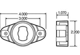 TRUCK-LITE ­-­ 10728 ­-­ RIBS BACK  BRACKET MOUNT  2-1|2 IN DIAMETER LIGHTS