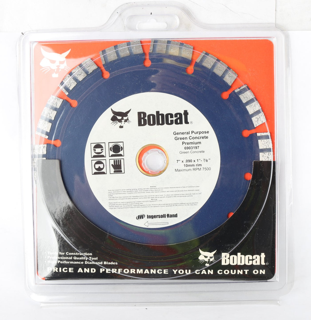 BOBCAT ­-­ 6903197 ­-­ BLADE  7" TURBO - GREEN CONCRETE