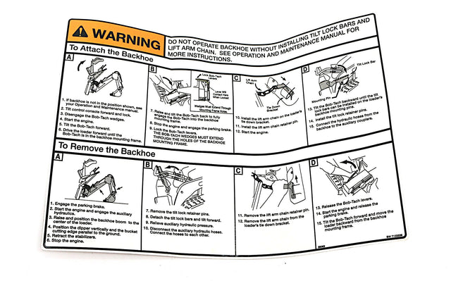 BOBCAT ­-­ 7103339 ­-­ DECAL WARNING