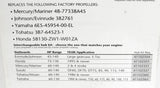 IWS ­-­ 14X11RH ­-­ QL MARINE 3-BALDE D SERIES ALUMINUM PROPELLER