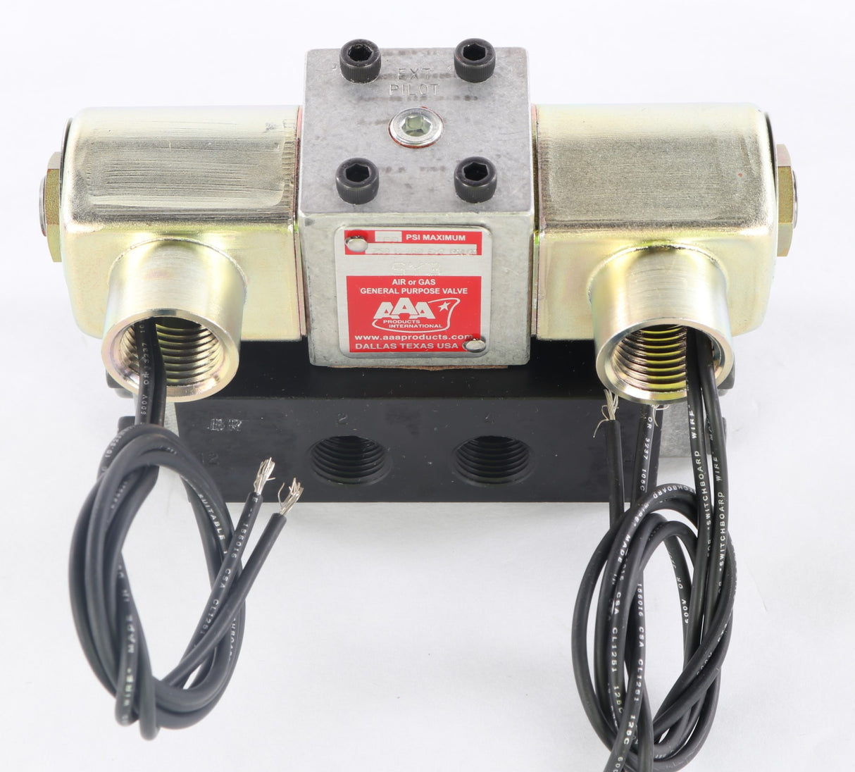 AAA PRODUCTS INT ­-­ SY3 ­-­ 160 PSI 12VDC 4-WAY PNEUMATIC VALVE