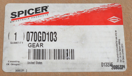 DANA ­-­ 070GD103 ­-­ GEAR-DIFFERENT