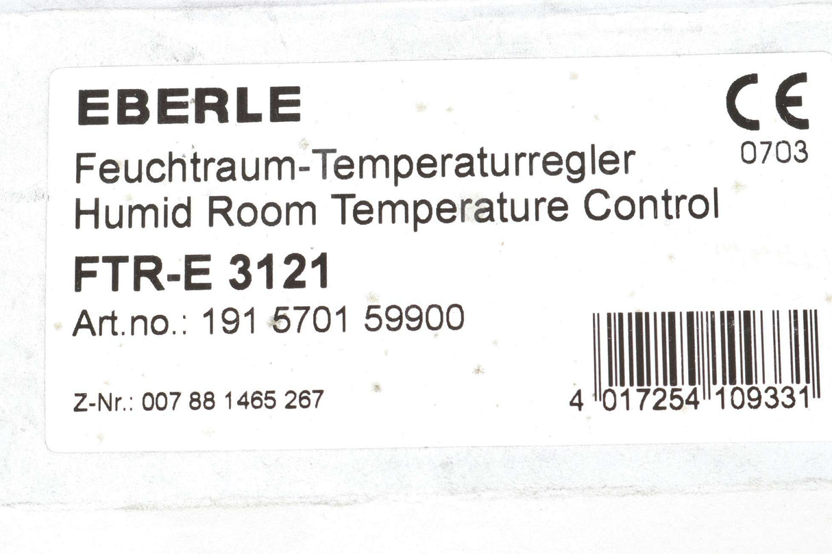 EBERLE CONTROLS ­-­ FTR-E-3121 ­-­ THERMOSTAT