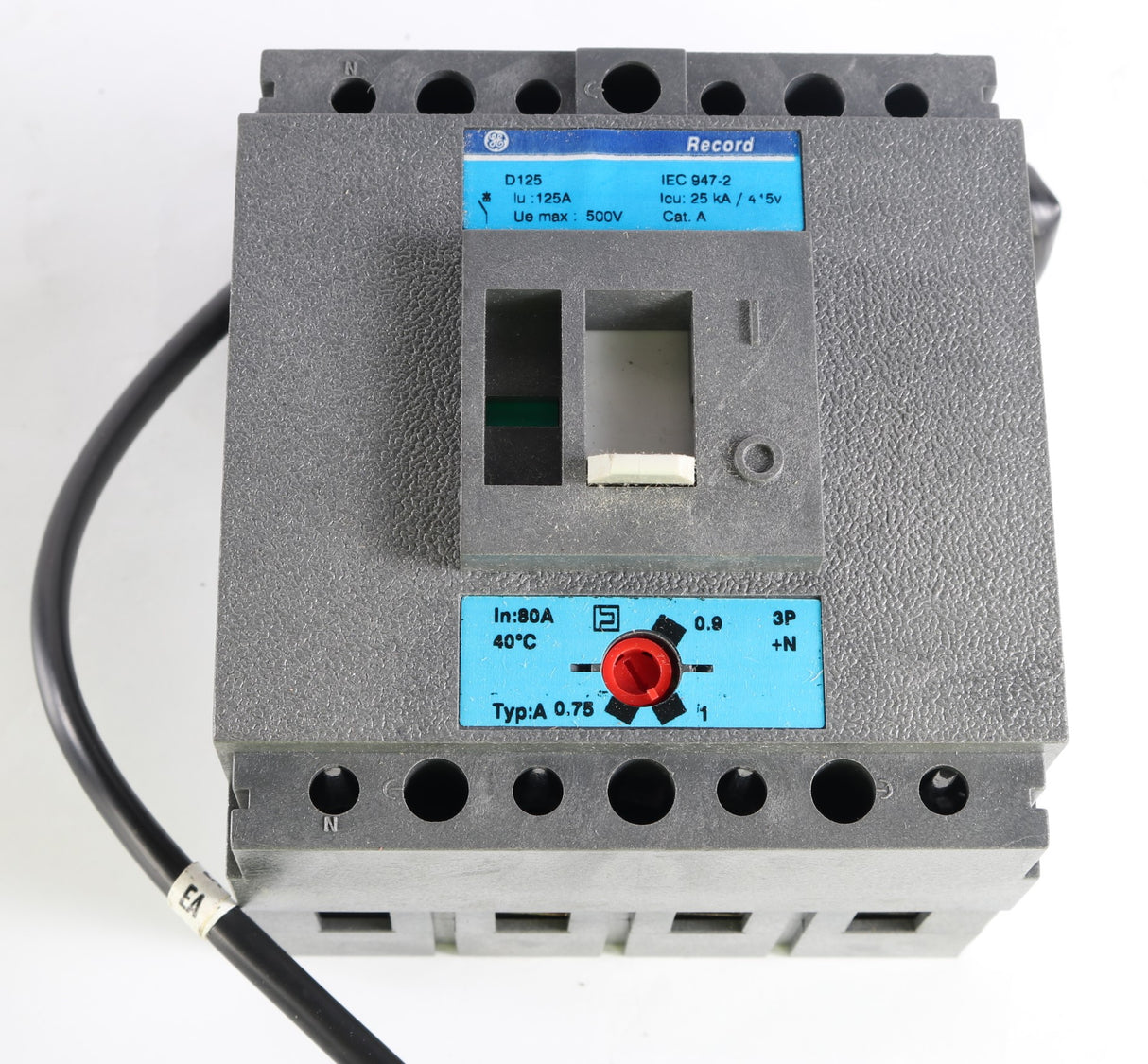 GE INDUSTRIAL [GENERAL ELECTRIC] ­-­ 711451 ­-­ CIRCUIT BREAKER D125 TYPE A 80A