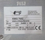 KW-GENERATOR GmbH [KWG] ­-­ KWG-370/4-Z20-015 ­-­ ALTERNATOR 35kW 400V 50Hz 3PH