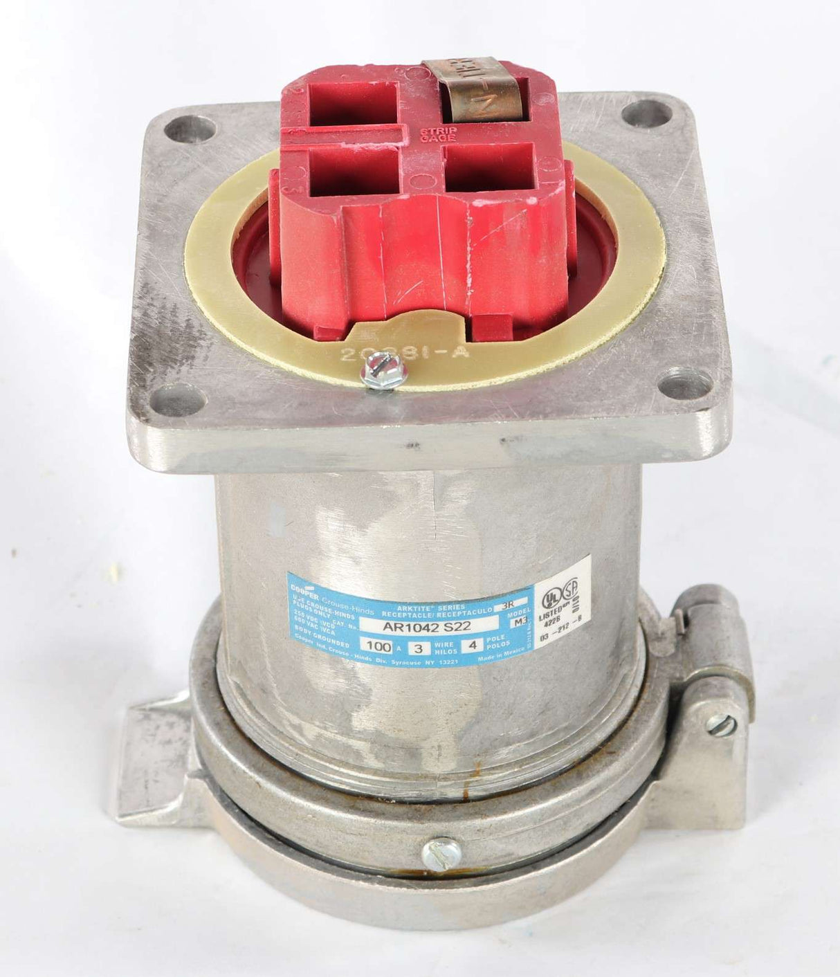 CROUSE-HINDS   ­-­ AR1042-S22 ­-­ TYPE 3R/RAINPROOF MODEL M3 RECEPTACLE