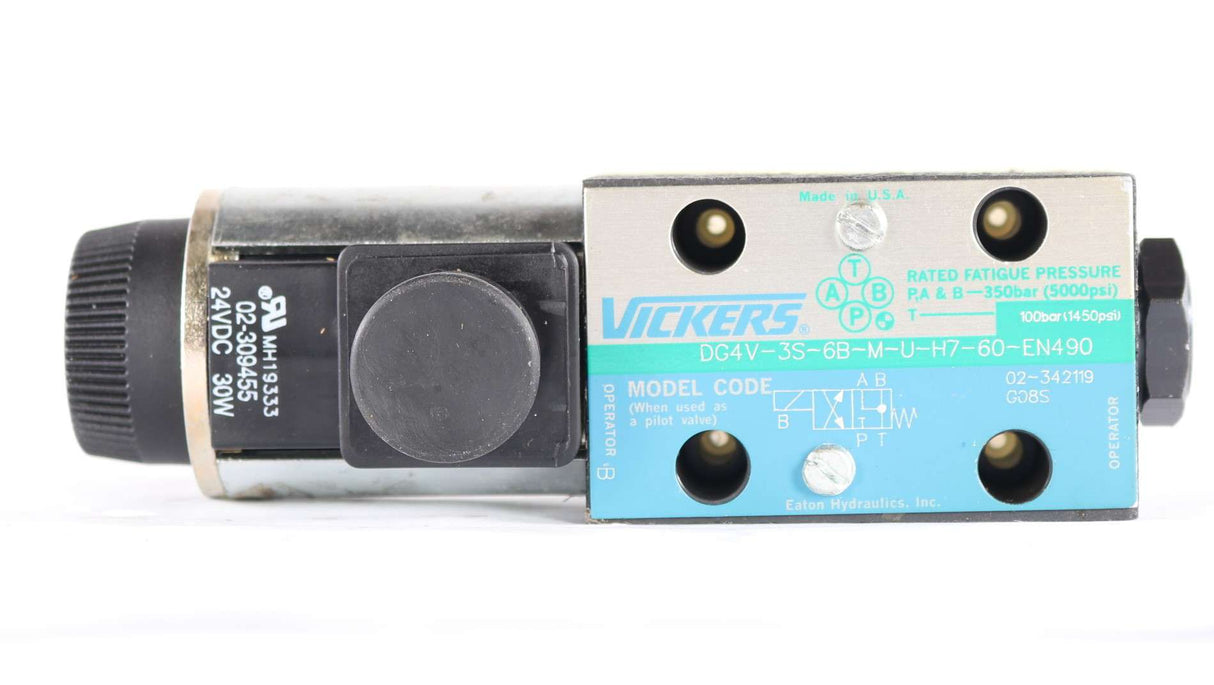 VICKERS  ­-­ DG4V-3S-6B-M-U-H7-60-EN490 ­-­ SOLENOID VALVE DIRECTIONAL SWH