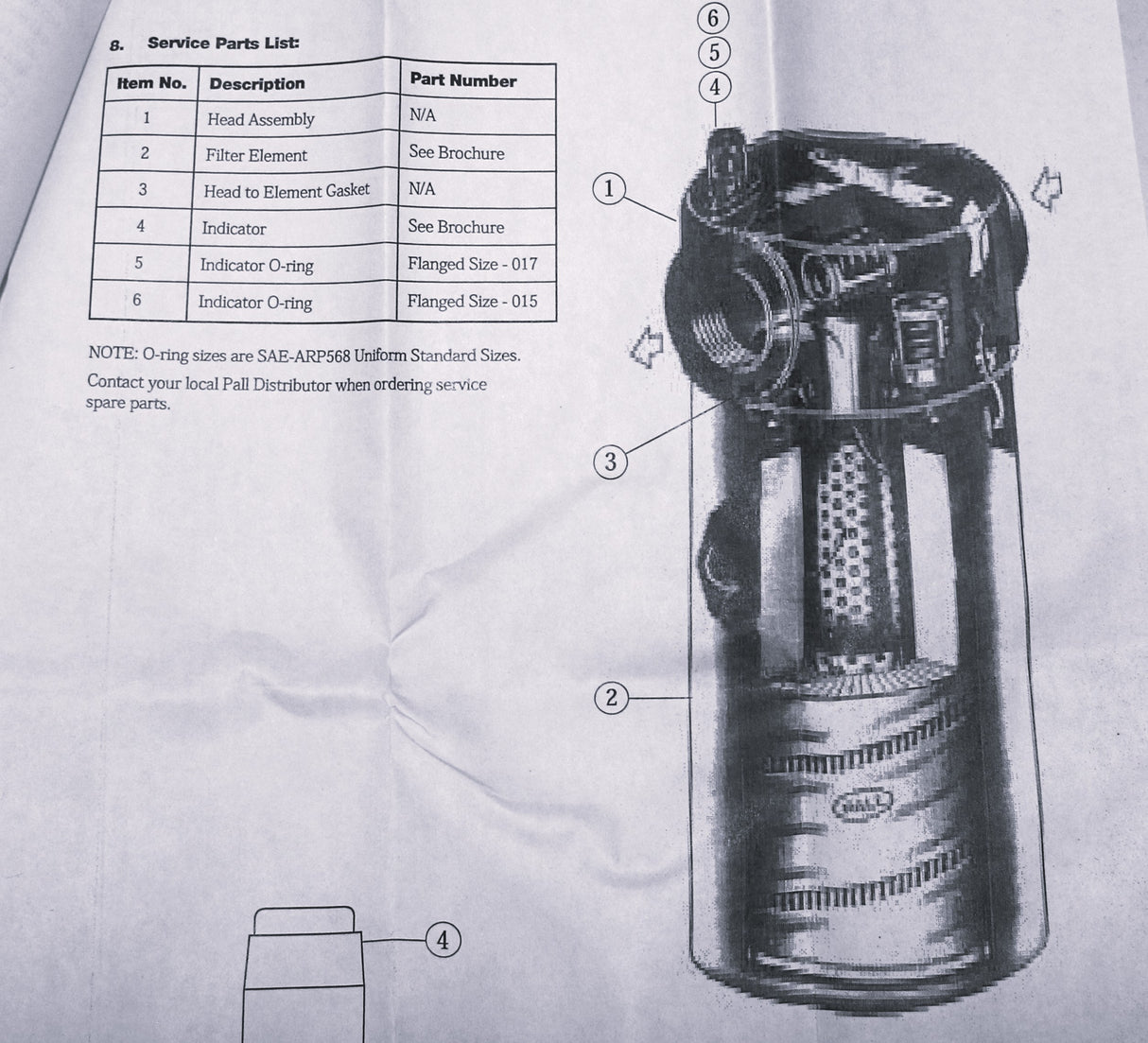 PALL ­-­ HH7500A16KPRWBL ­-­ HOUSING AND FILTER ASM