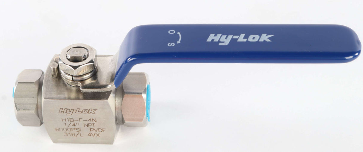 HY-LOK ­-­ H1B-F-4N-316S ­-­ BALL VALVE 1/4in FEMALE NPT STAINLESS  6000PSI