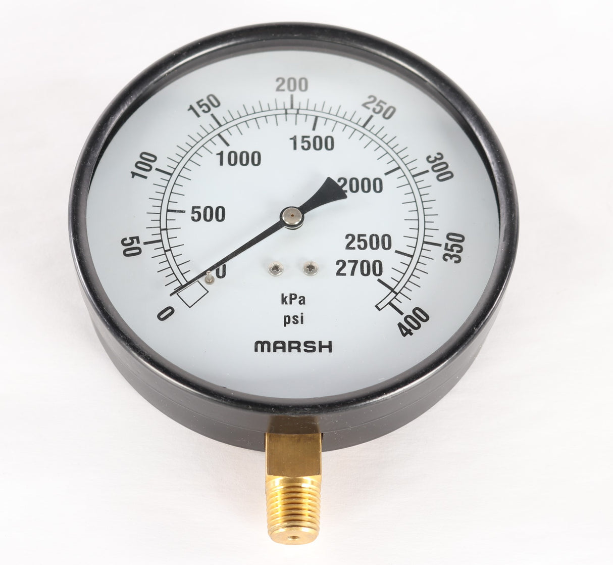 MARSH BELLOFRAM ­-­ J9060 ­-­ PRESSURE GAUGE 0-400psi 4.5in DIA