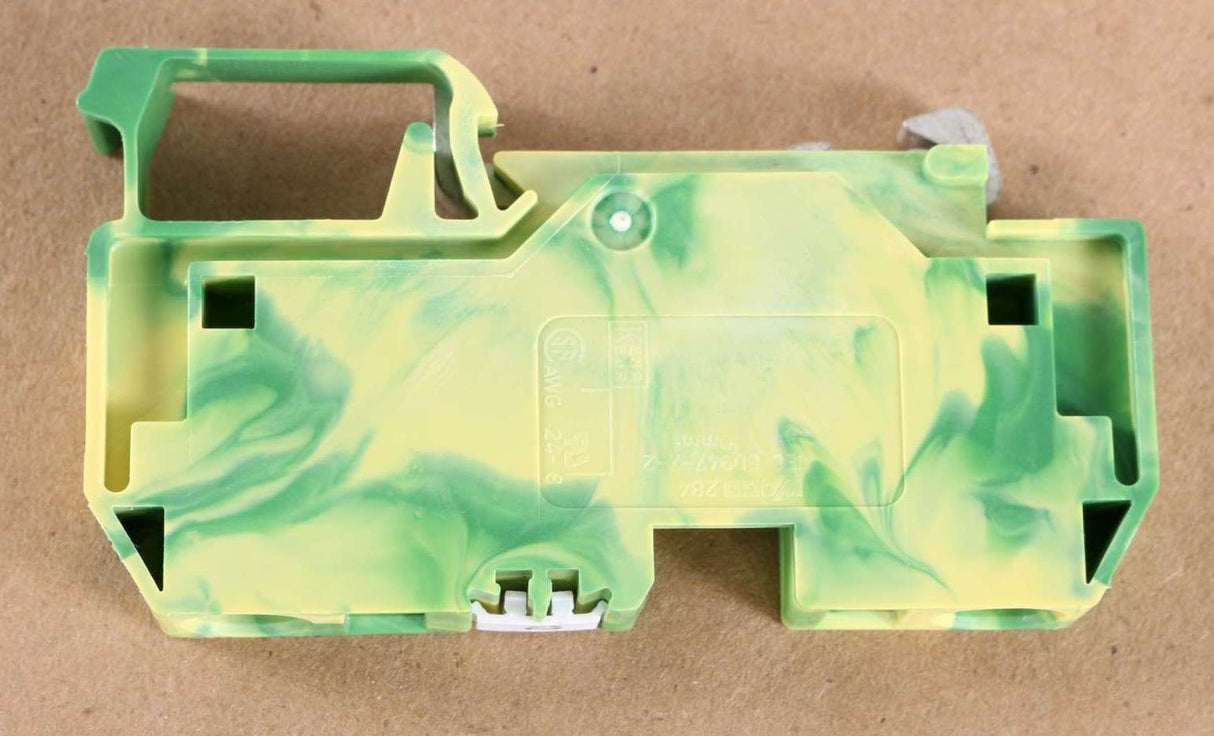 WAGO ­-­ 284-60947 ­-­ 2 CONNECTOR AND TERMINAL GREEN/YELLOW