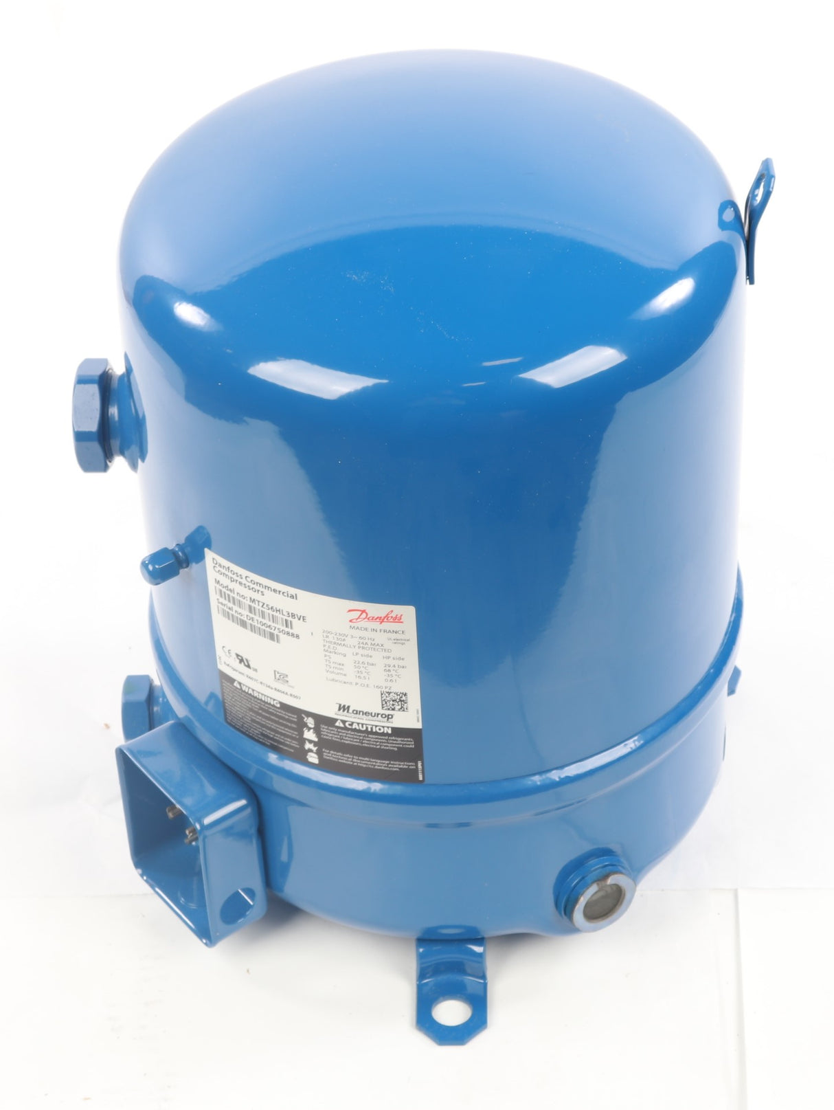 DANFOSS ­-­ MTZ56HL3BVE ­-­ COMMERCIAL REFRIGERATION COMPRESSOR  200-230V 60Hz