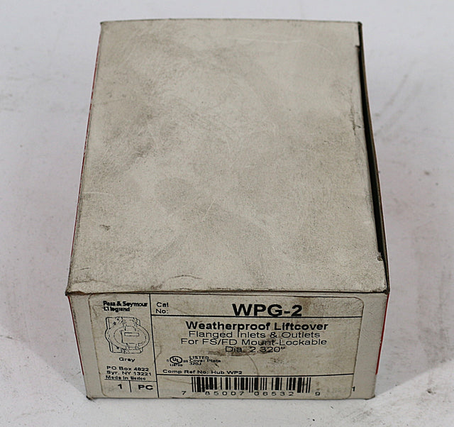 PASS & SEYMOUR ­-­ WPG-2 ­-­ COVER PLATE - ELECT RECEPTICLE HINGED