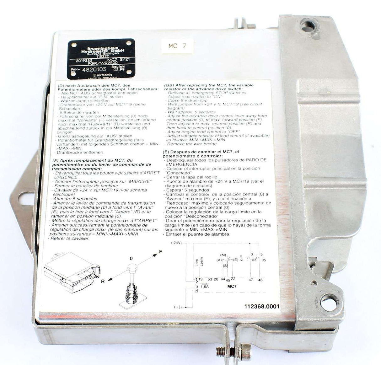 BRUENINGHAUS HYDROMATIK ­-­ 2001863 ­-­ ELECTRONIC CONTROL UNIT