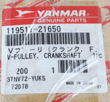 YANMAR ­-­ 119517-21650 ­-­ V-PULLEY CRANKSHAFT