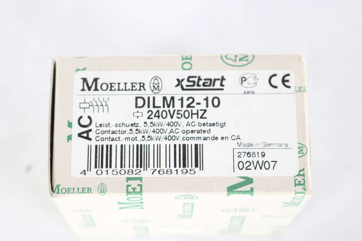 MOELLER ELECTRIC   ­-­ DILM12-10(240V50HZ) ­-­ CONTACTOR (240VAC 50Hz)