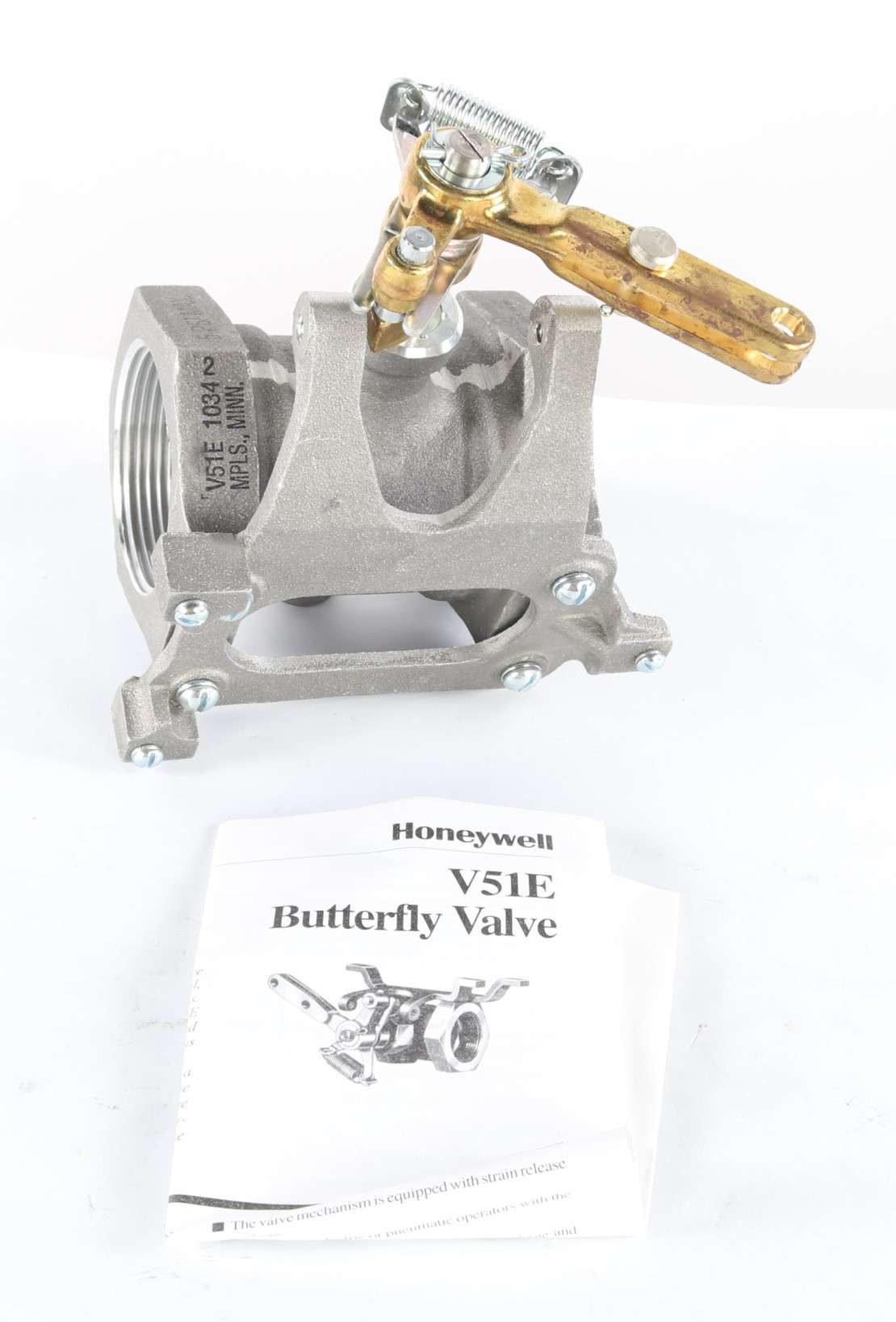 HONEYWELL ­-­ V51E1034 ­-­ NATURAL GAS /PROPANE OR AIR BUTTERFLY VALVE 2.5IN