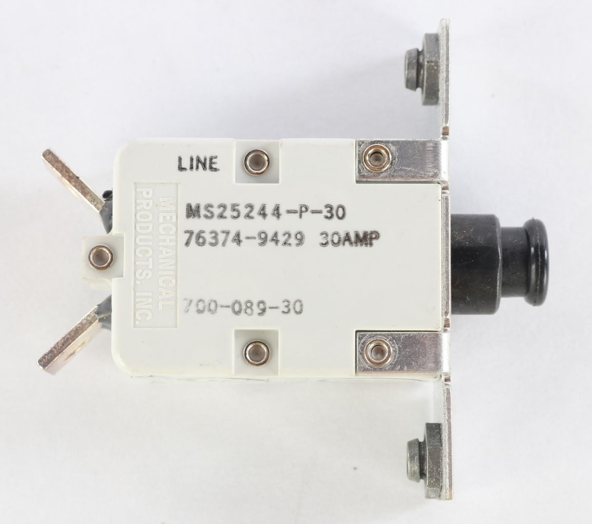 MECHANICAL PRODUCTS CO. ­-­ 76374-7429 ­-­ 30A CIRCUIT BREAKER MILITARY STANARD #MS25244-P-30