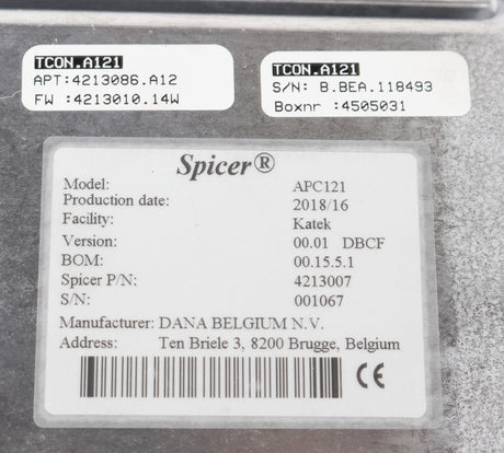 DANA SPICER ­-­ 4213007 ­-­ TRANSMISSION CONTROL UNIT TCON.A121