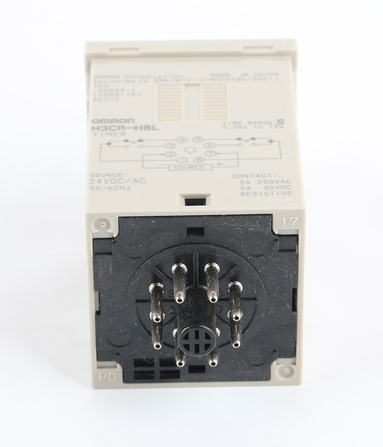 OMRON ­-­ H3CR-H8L-24AC/DC-S ­-­ TIMER - SECONDS 24V AC/DC