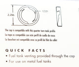 VERMEER ­-­ 127347001 ­-­ GAUGE-CAP/FUEL LEVEL 6 3/4 in. QUARTER TURN