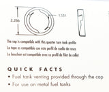 VERMEER ­-­ 127347001 ­-­ GAUGE-CAP|FUEL LEVEL 6 3|4 in. QUARTER TURN