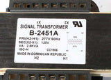 SIGNAL TRANSFORMER ­-­ B-2451A ­-­ TRANSFORMER - 2.5kVA 277V PRIMARY 120V SECONDARY