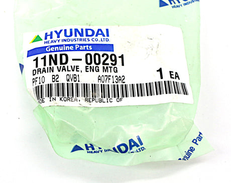 HYUNDAI ­-­ 11ND-00291 ­-­ VALVE-DRAIN
