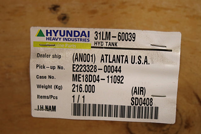 HYUNDAI ­-­ 31LM-60039 ­-­ BODY-HYD TANK