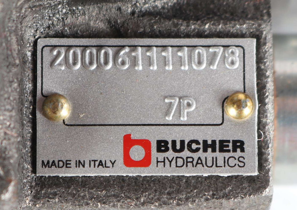 BUCHER HYDRAULICS ­-­ 2000061111078 ­-­ HYDRAULIC VALVE - MONOBLOCK