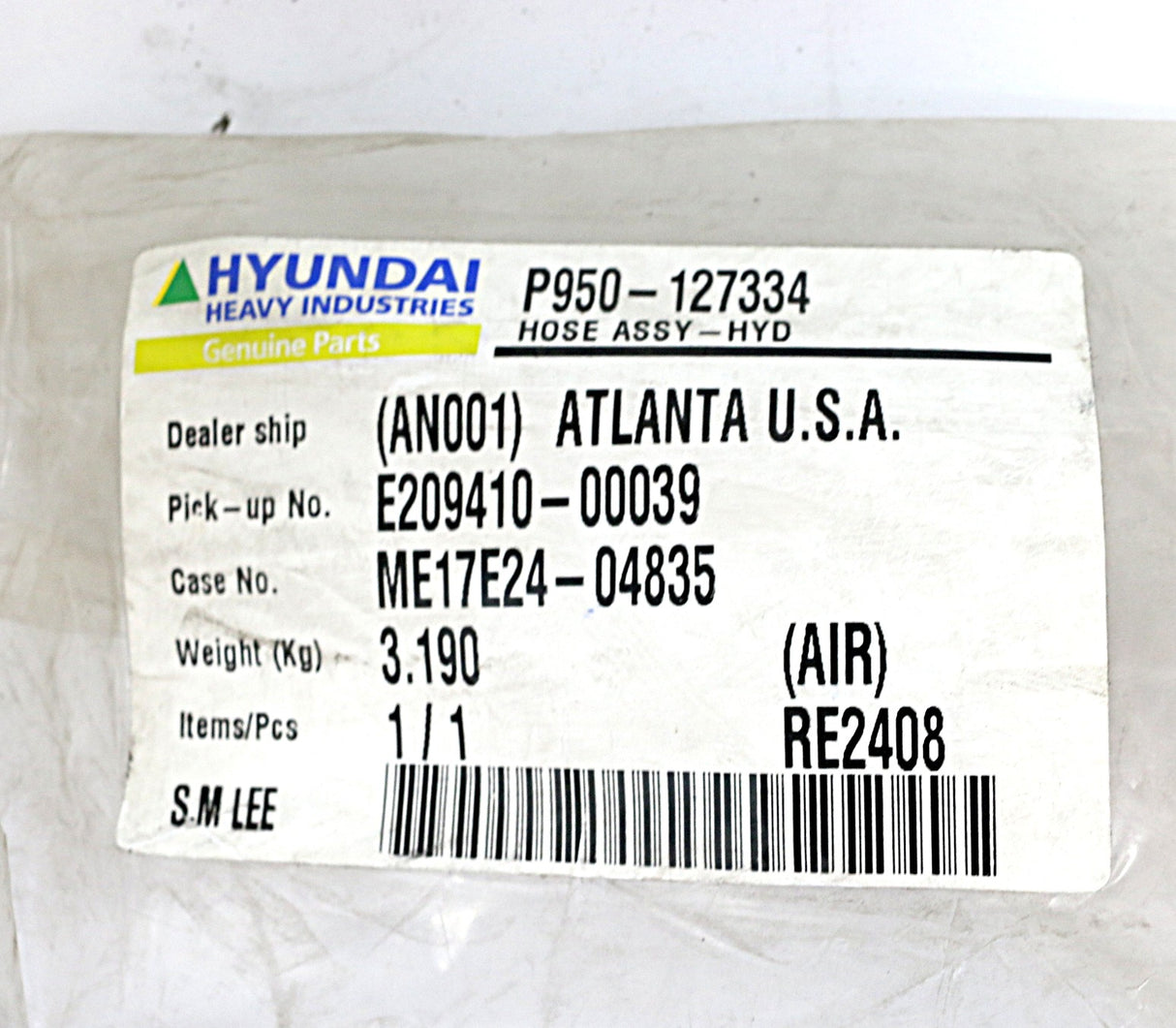 HYUNDAI ­-­ P950-127334 ­-­ HOSE ASM-ORFS&FLG