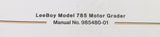 LEEBOY ­-­ 985480-01 ­-­ 785 OPERATIONS  SERVICE & PARTS MANUAL