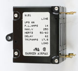 AIRPAX  ­-­ UPG66-1-62-143-A-01 ­-­ CIRCUIT BREAKER 14A 2-POLE