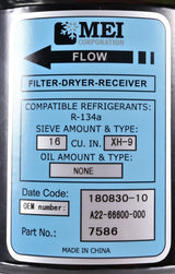 MEI ­-­ 7586 ­-­ RECEIVER DRYER R-134A  FREIGHTLINER A22-66600-000