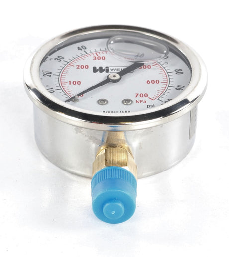 WEISS INSTRUMENTS ­-­ LF251-100-4L ­-­ LIQUID FILLED GUAGE 0-100psi