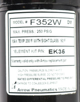 ARROW PNEUMATICS ­-­ F352W ­-­ PNEUMATIC FILTER ASM 1/4in NPT 250PSIG