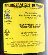 REFRIGERATION RESEARCH INC ­-­ 3738 ­-­ REFRIGERANT ACCUMULATOR