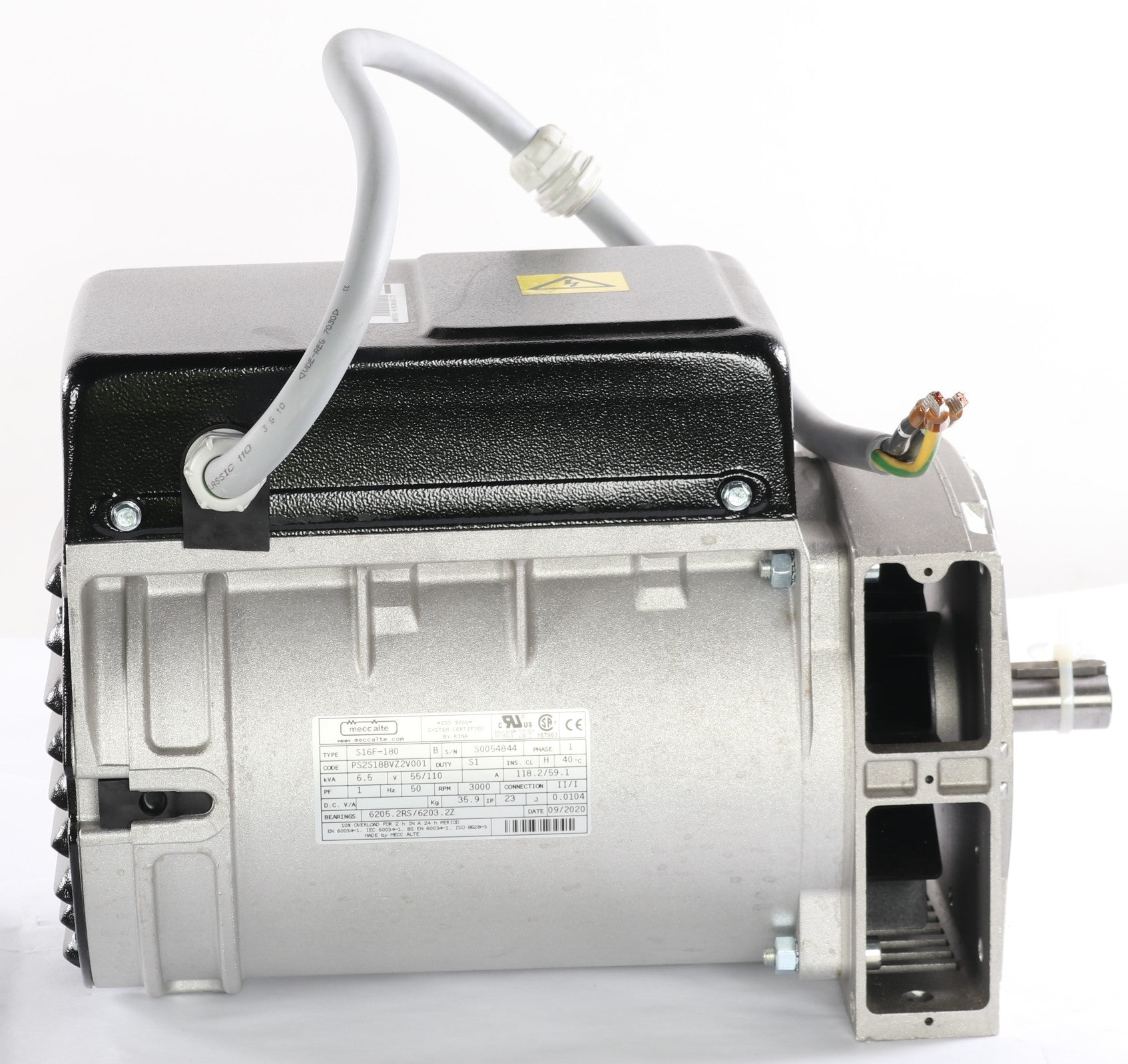 MECC ALTE SpA - S16F-180 - ALTERNATOR: 6.5kVA 55/110V 50Hz 1PH
