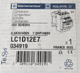 TELEMECANIQUE  ­-­ LC1D12E7 ­-­ CONTACTOR 48VAC   5.5kW  7.5 HP