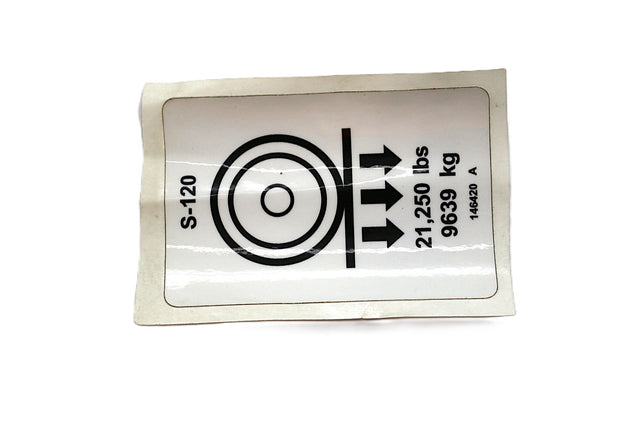JLG ­-­ 70042731 ­-­ DECALLABEL WHEEL LOAD S-120