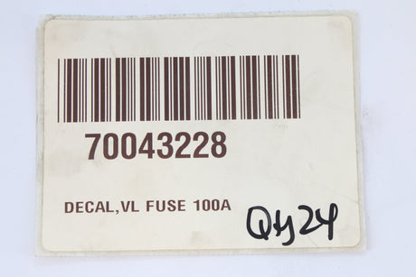 JLG ­-­ 70043228 ­-­ DECALVL FUSE 100A
