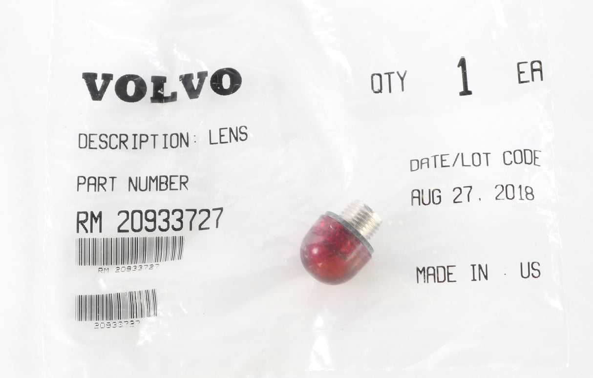 VOLVO ­-­ 20933727 ­-­ RED LENS WITH GASKET
